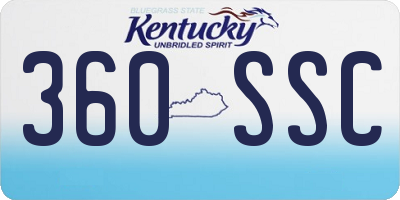 KY license plate 360SSC
