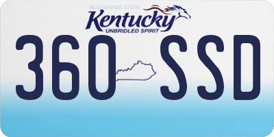 KY license plate 360SSD