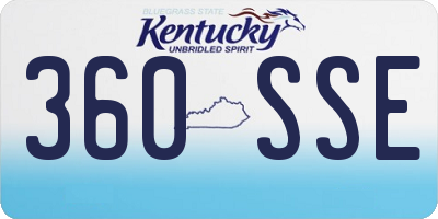 KY license plate 360SSE