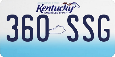 KY license plate 360SSG