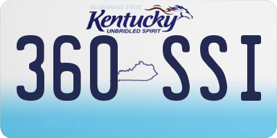 KY license plate 360SSI
