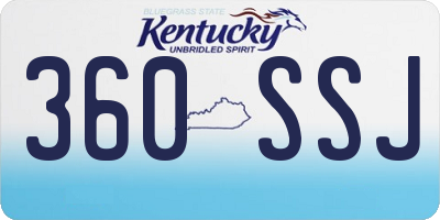 KY license plate 360SSJ