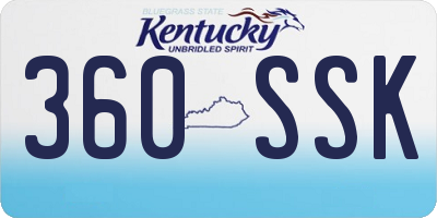 KY license plate 360SSK
