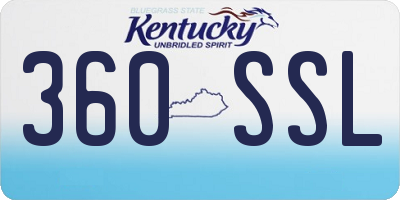 KY license plate 360SSL
