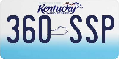 KY license plate 360SSP