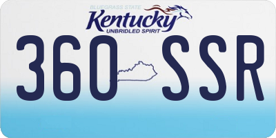 KY license plate 360SSR