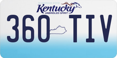 KY license plate 360TIV