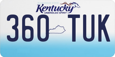 KY license plate 360TUK