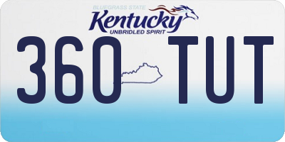 KY license plate 360TUT