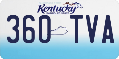 KY license plate 360TVA