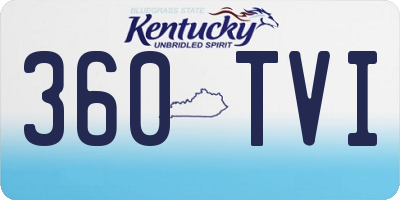 KY license plate 360TVI
