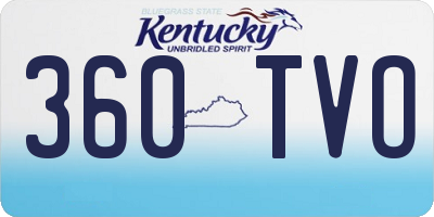 KY license plate 360TVO