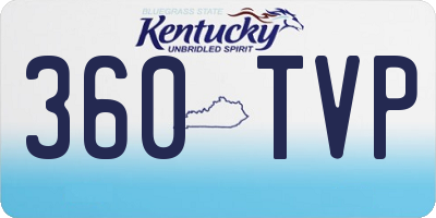 KY license plate 360TVP