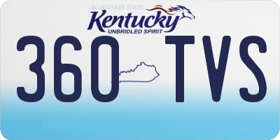 KY license plate 360TVS