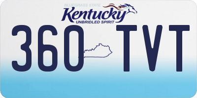 KY license plate 360TVT