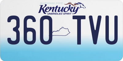 KY license plate 360TVU