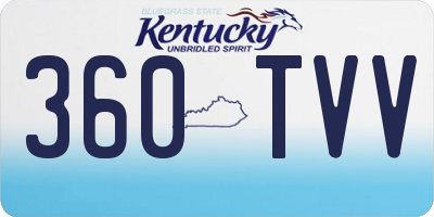 KY license plate 360TVV