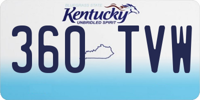 KY license plate 360TVW