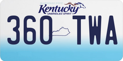 KY license plate 360TWA