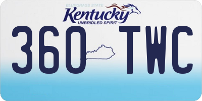KY license plate 360TWC