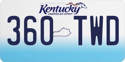KY license plate 360TWD