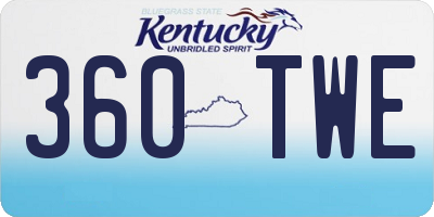 KY license plate 360TWE