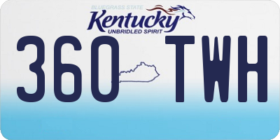KY license plate 360TWH