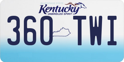 KY license plate 360TWI