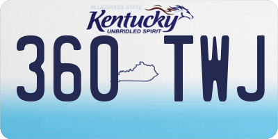 KY license plate 360TWJ