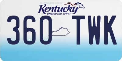 KY license plate 360TWK