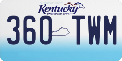 KY license plate 360TWM