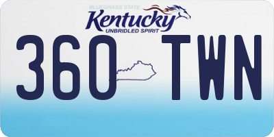 KY license plate 360TWN