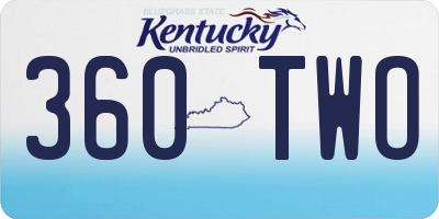 KY license plate 360TWO