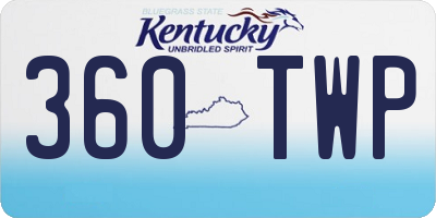 KY license plate 360TWP