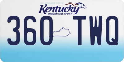 KY license plate 360TWQ