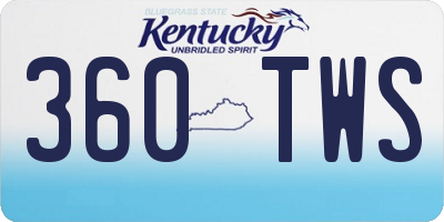 KY license plate 360TWS