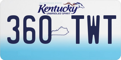 KY license plate 360TWT