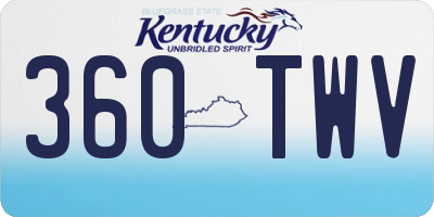 KY license plate 360TWV