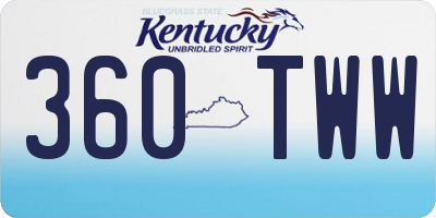 KY license plate 360TWW
