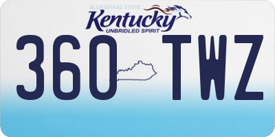 KY license plate 360TWZ
