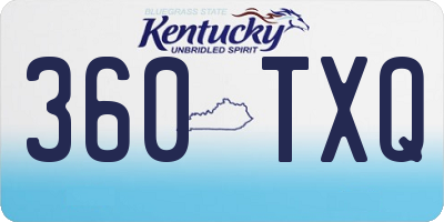 KY license plate 360TXQ