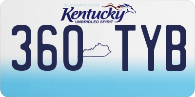 KY license plate 360TYB