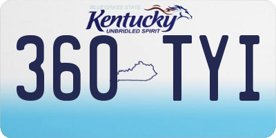 KY license plate 360TYI