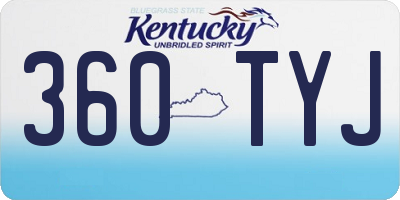 KY license plate 360TYJ