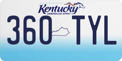 KY license plate 360TYL