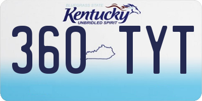 KY license plate 360TYT