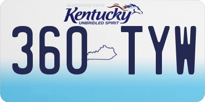 KY license plate 360TYW