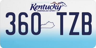 KY license plate 360TZB