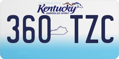 KY license plate 360TZC