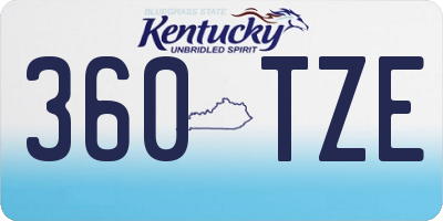 KY license plate 360TZE